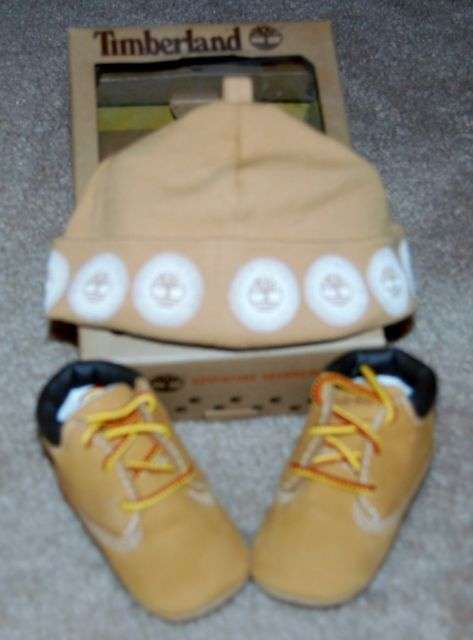 Authentic Timberland Beanie and Genuine leather Booties