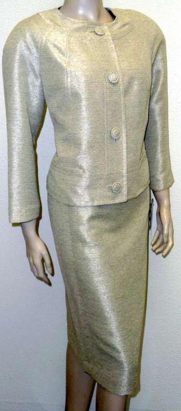 Le Suit NEW Sage & Ivory Skirt Suit  NWT $250