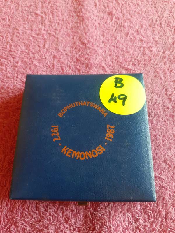 Blue Coin Holder Box - Bophuthatswana 1977 Kemonosi 2861