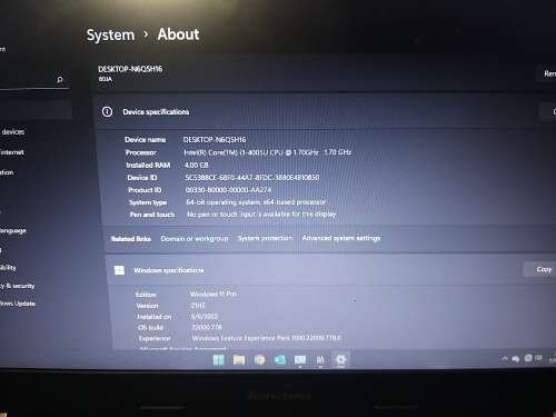 Lenovo  Laptop i3 4gb Ram