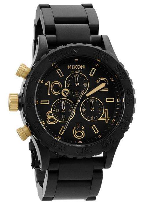 NIXON 51-30 CHRONO MATT BLACK/GOLD.  BRAND NEW WITH BOX.  100% GUARANTEED AUTHENTIC!!