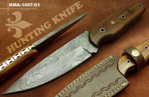 Custom Made Beautiful Damascus Hunting Knife