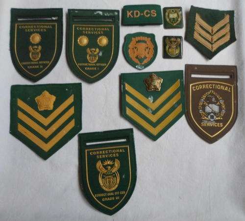 SA CORRECTIONAL SERVICES SELECTION OF BADGES-11 IN TOTAL