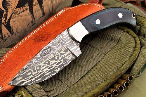CFK USA Custom Handmade Matrix Damascus Micarta Camp EDC Skinner Hunter Knife