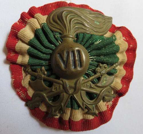 WW2 ITALIAN ENGINEERS CAP BADGE-COMPLETE WITH LUGS
