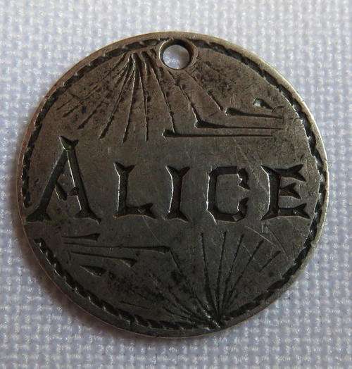 SILVER BOER WAR TICKEY PENDANT-DIAMETER 16MM