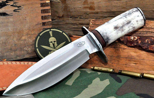 CFK Custom Handmade D2 Tool Steel Medicine Man Exotic Camel Bone Bowie EDC Knife