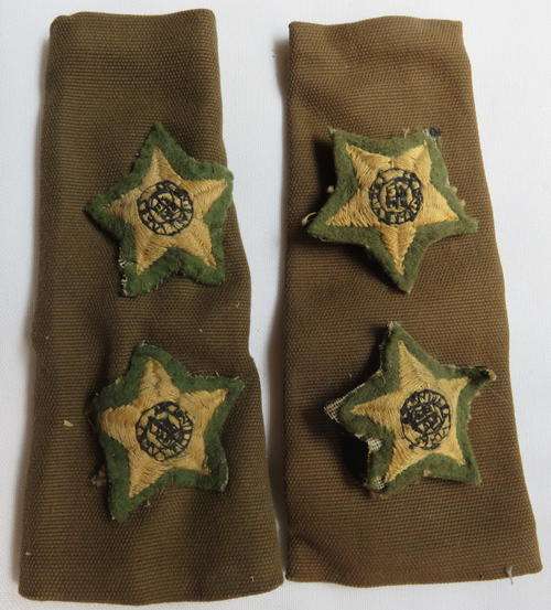 SA ARMY RANKS PAIR FOR CAPTAIN-WORN 1960'S-70'S