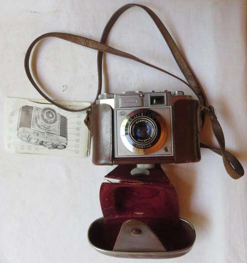 VINTAGE ZEIS IKON-CONTINA 11A CAMERA-WITH ORIGINAL LEATHER CARRY HOLDER & INSTRUCTIONS-COMPLETE NOT