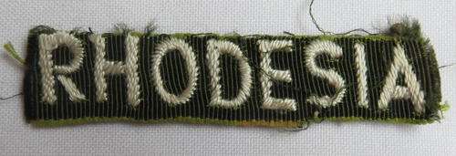 RHODESIA EMBROIDERED TITLE 1970-80