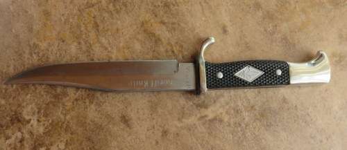 VINTAGE GERMAN SOLINGEN SURVIVAL BOY SCOUTS YOUTH KNIFE IN VERY GOOD CONDITION-OVERALL LENGTH 265MM-