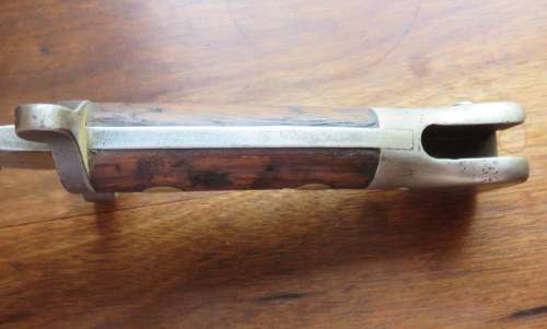 BRITISH 1888 MK2 BAYONET FOR THE LONG LEE ENFIELD RIFLE-COMES WITH SCABBARD & LEATHER FROG-TOTAL LEN