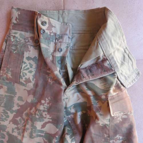 POLICE SPECIAL TASK FORCE 1ST PATTERN CAMO TROUSERS-SIZE 32 PIPE LENGTH-73CM