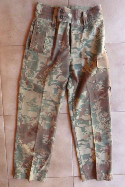 POLICE SPECIAL TASK FORCE 1ST PATTERN CAMO TROUSERS-SIZE 32 PIPE LENGTH-73CM