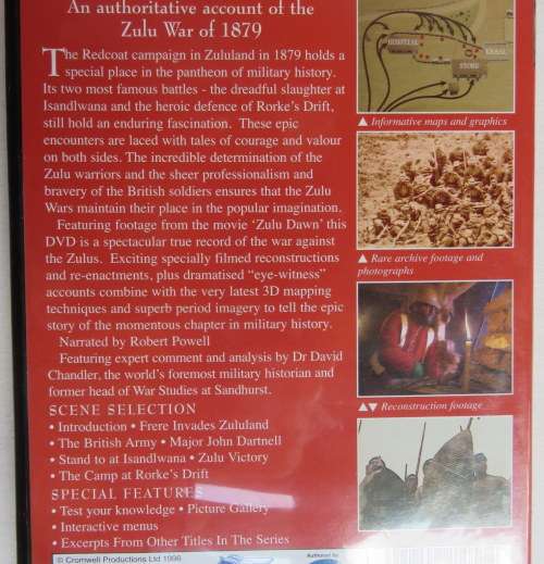 THE ZULU WARS 1879 DVD-CONDITION NEW
