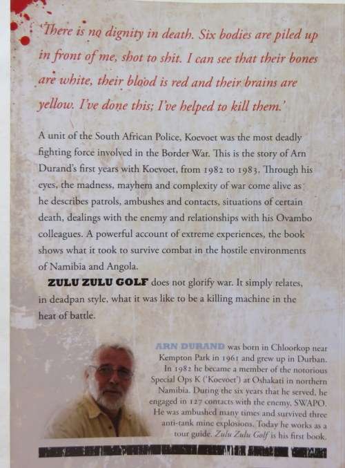 ZULU ZULU GOLF-LIFE & DEATH WITH KOEVOET BY ARN DURAND-1ST EDITION PUBLISHED 2011-302 PAGES-CONDITIO