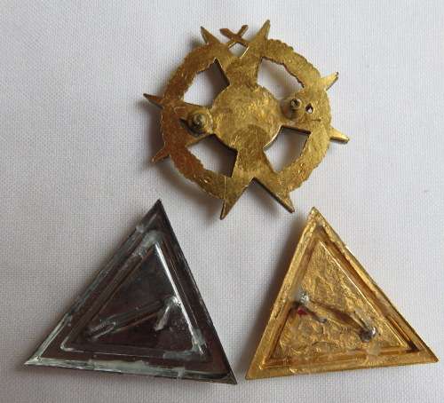 SA ARMY CHAPLAIN BADGES-SOLD TOGETHER CAP WITHOUT LUGS