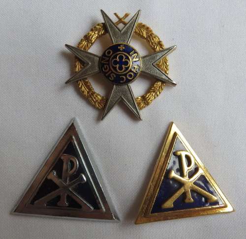 SA ARMY CHAPLAIN BADGES-SOLD TOGETHER CAP WITHOUT LUGS