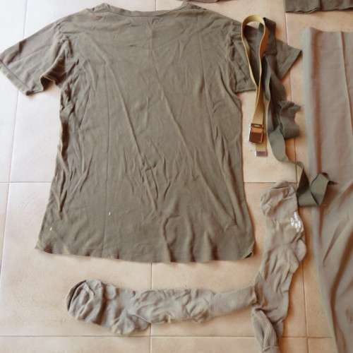 SADF MIXED LOT FOLLOWING-STEP-OUT TROUSERS SIZE 30/STEP OUT BELT/TIE PAIR OF SOCKS/VEST SIZE SMALL D