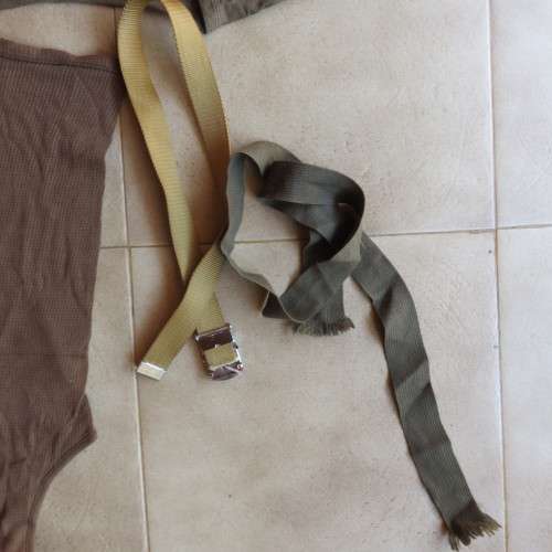 SADF MIXED LOT FOLLOWING-STEP-OUT TROUSERS SIZE 30/STEP OUT BELT/TIE PAIR OF SOCKS/VEST SIZE SMALL D