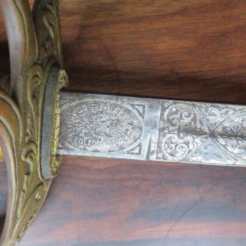 SPANISH EARLY 1800'S OFFICERS SWORD MADE BY TOLEDO-FABRICA DC ARMAS BALLESTEROS DE TOLEDO-BEAUTIFUL
