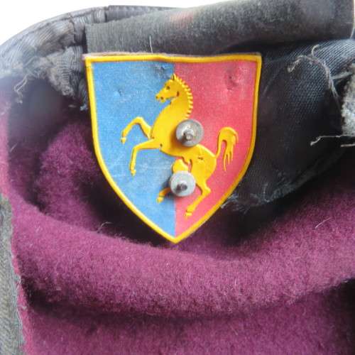 44 PARACHUTE BRIGADE BERET WITH GREY METAL BERET BADGE-APPROVED IN 1984-BERET BADGE WITH 2X SCREW LU