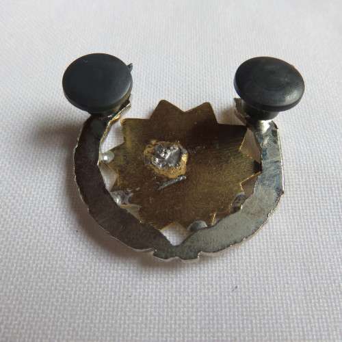 SAAF ARMOURERS BI METAL BREAST BADGE-APPROVED IN 1997- 2 PINS