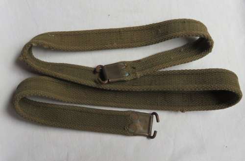 WW .303 RIFLE SLING WITH BRASS FITTINGS-DATED & STAMPED 1940