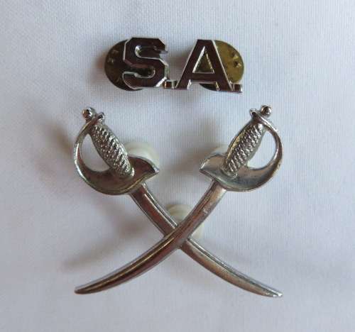 ASSISTANT TRAINING INSTRUCTOR CHROMED PROFICIENCY BADGE WITH ONE TITLE -PINS INTACT