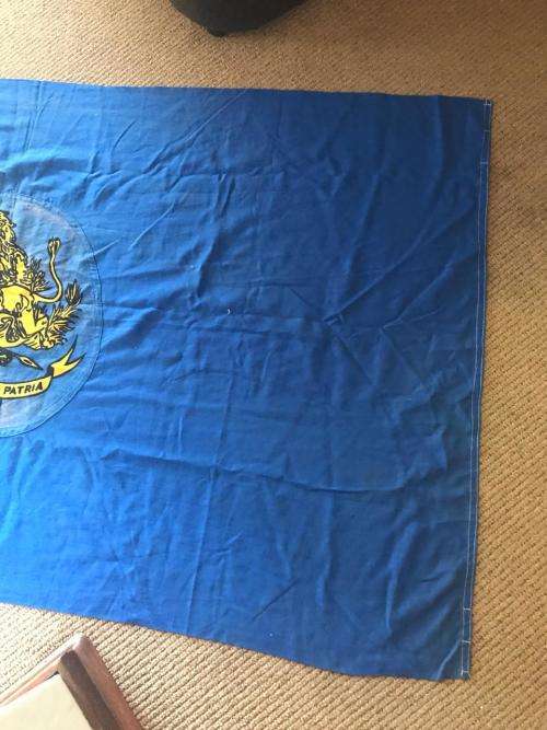 RHODESIAN BSAP FLAG-MAKERS LABEL-WILLIAM SMITH & GOUROCK-DOUBLE SIDED,STITCHED,MATERIAL FLAG-MEASURE