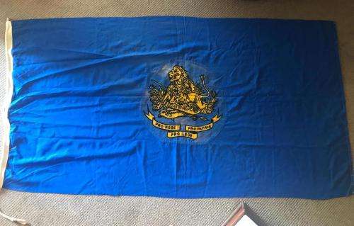 RHODESIAN BSAP FLAG-MAKERS LABEL-WILLIAM SMITH & GOUROCK-DOUBLE SIDED,STITCHED,MATERIAL FLAG-MEASURE