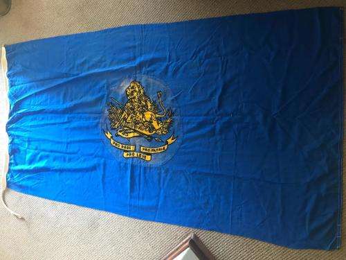 RHODESIAN BSAP FLAG-MAKERS LABEL-WILLIAM SMITH & GOUROCK-DOUBLE SIDED,STITCHED,MATERIAL FLAG-MEASURE