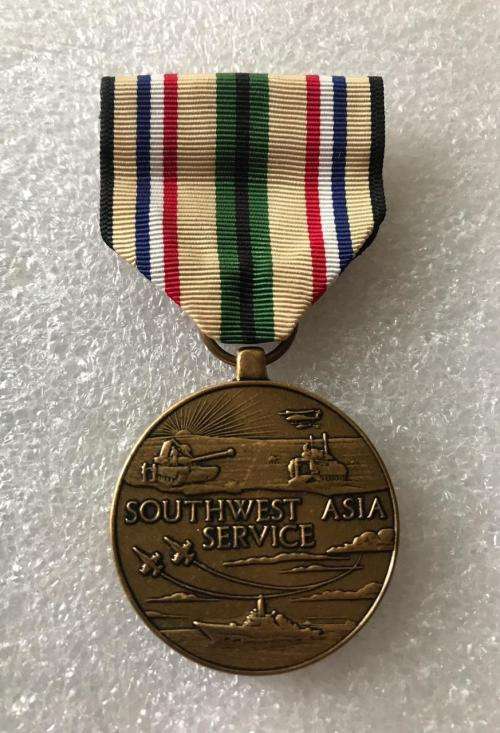 FULL SIZE US SOUTH WEST ASIA SERVICE MEDAL- 1991-1995