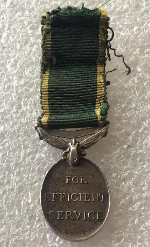MINIATURE EFFICIENCY MEDAL (SILVER)-ORIGINAL
