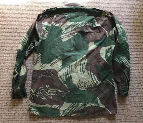 RHODESIAN CAMO ,LONG SLEEVE SHIRT-SIZE LARGE-MEASURES 60CM ARMPIT TO ARMPIT-USED BUT VERY GOOD CONDI