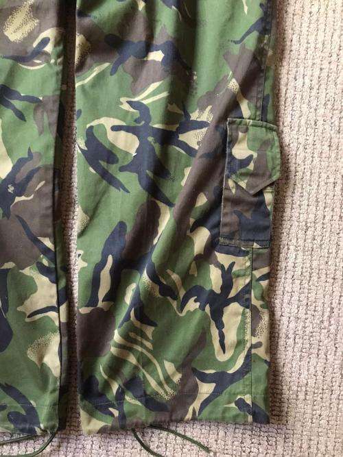 ORIGINAL RECCE TRAINING CAMO TROUSERS-SIZE LARGE OR 36-PIPE LENGTH 78CM-CONDITION NEVER USED
