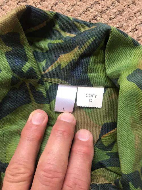 ORIGINAL RECCE COPY CUBAN ELM LEAF CAMO SHIRT IN UNUSED CONDITION-SIZE LARGE-MEASURES 60CM ARMPIT TO
