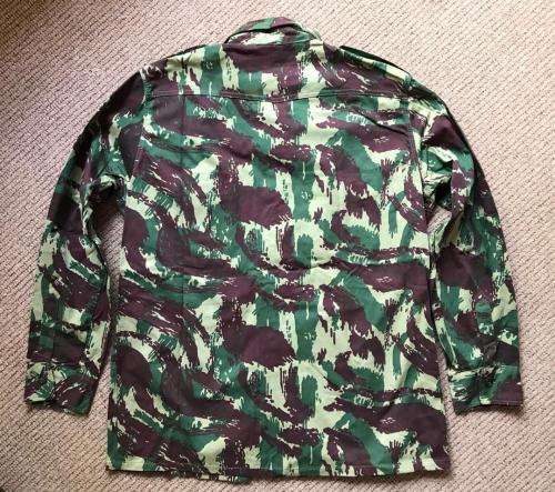 ORIGINAL RECCE COPY ,COPY R PORTUGUESE CAMO SHIRT IN UNUSED CONDITION-SIZE EXTRA LARGE-MEASURES 64 C