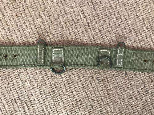 RHODESIA COMBAT DRESS WEBBELT WITH D-STRINGS-EXTENDED LENGTH 110 CM- 1970'S