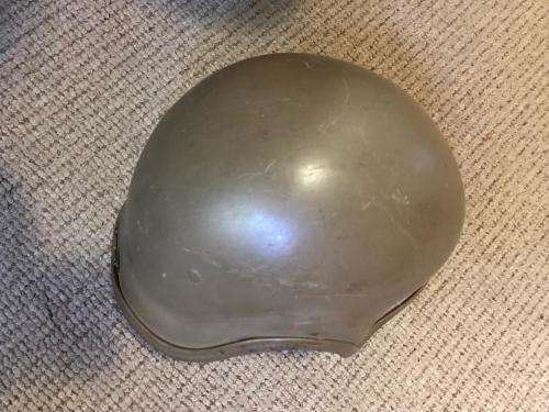 SADF ARMOURED CAR HELMET COMPLETE WITH EAR PHONES-USED ON THE RATEL & OTHER ARMOURED CARS