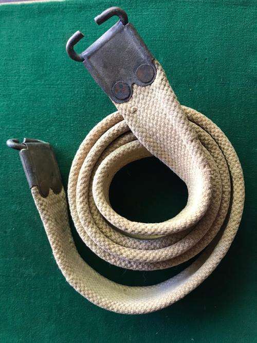 .303 RIFLE SLING WITH BRASS CLIPS AT THE END