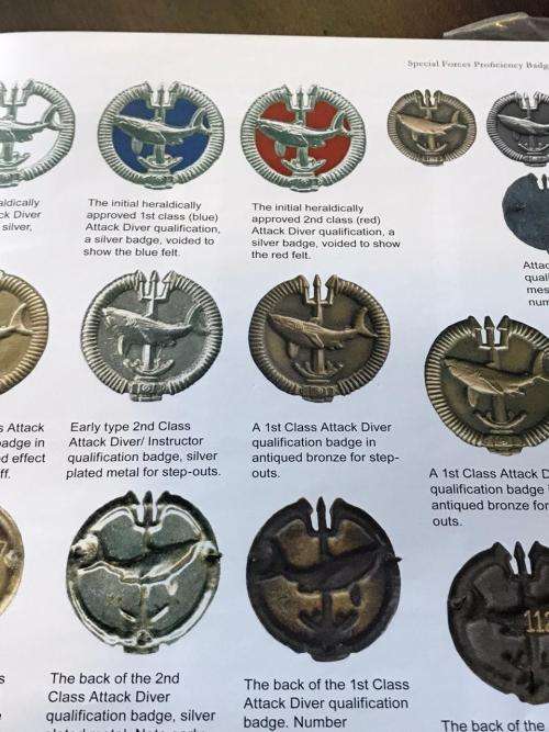 RECCE 1ST CLASS,FULL SIZE ATTACK DIVER QUALIFICATION BADGE IN ANTIQUED BRONZE-GUARANTEED ORIGINAL AN
