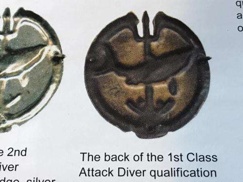 RECCE 1ST CLASS,FULL SIZE ATTACK DIVER QUALIFICATION BADGE IN ANTIQUED BRONZE-GUARANTEED ORIGINAL AN