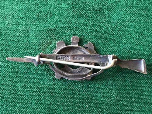 STERLING SILVER MANCHESTER .303 RIFLE BROOCH