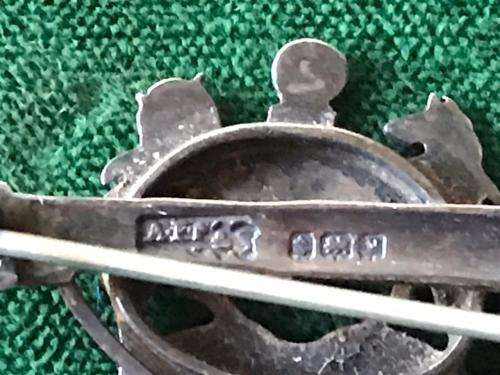 STERLING SILVER MANCHESTER .303 RIFLE BROOCH