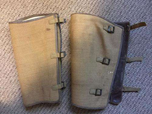 WW2 HORSE LEGGINGS-BOTH MARKED & IN VERY GOOD CONDITION