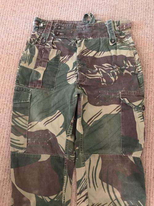 RHODESIAN CAMO PANTS-SIZE 32-PIPE LENGTH 68 CM-USED BUT GOOD CONDITION
