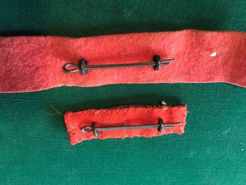 NATIONAL RESERVE VOLUNTEERS,SHOULDER TITLE PAIR-WORN DURING WW2-LUGS INTACT