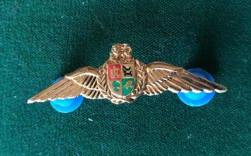 SAAF PILOTS WING -GOLD -MESS DRESS-APPROVED IN 1991-WORN UNTILL 2003- 2 PINS