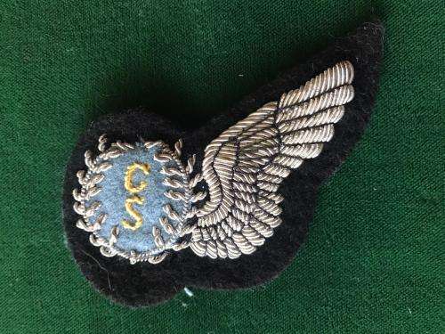 SAAF CATERING SERVICE SILVER WIRE EMBROIDERED WING